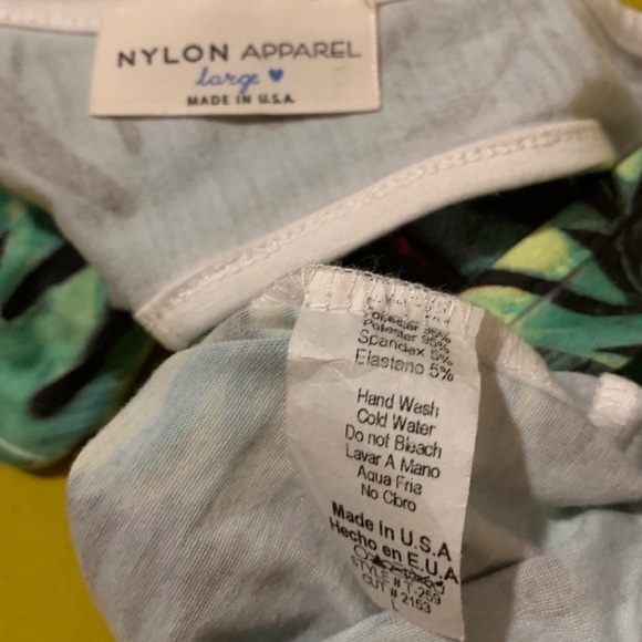 Tropical print sleeveless bodysuit size L - Picture 9 of 12